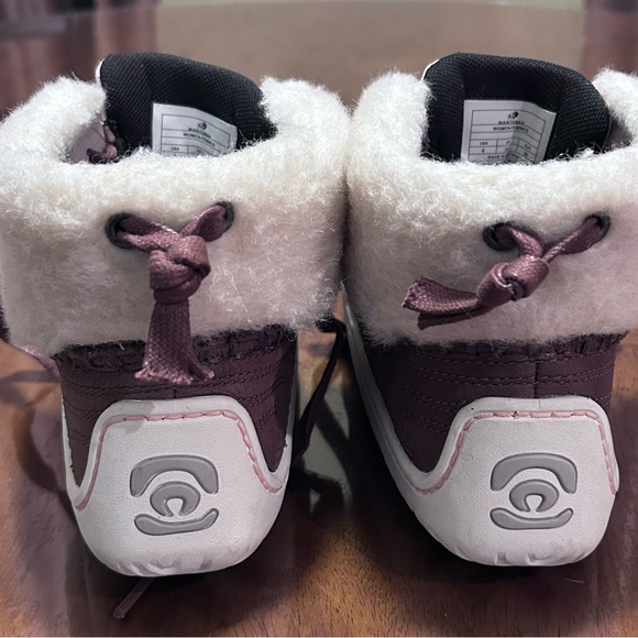 NEW Manitobah MUK LUKS Skoden Leather Shearling Ankle Boots Brown Pink Women 6 - Picture 7 of 12